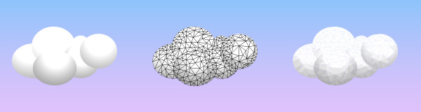 low poly - cloud step